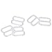 Clear Plastic Bra Strap Sliders with Teeth - 3/8" or 10mm (10 Pairs)