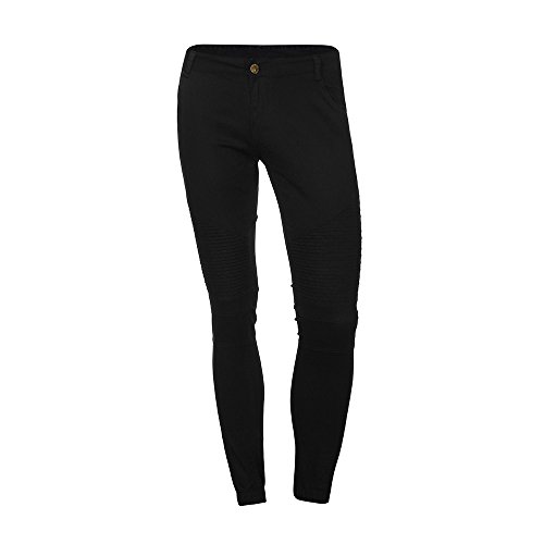 iYYVV Mens Stretchy Slim Fit Denim Pants Casual Long Straight Trousers Skinny Jeans Black