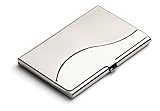 OrangeTag Fashion Stainless Steel Business Name Card Case Holder - Curve