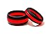 Arthletic His & Hers Silicone Wedding Ring Set - 2 Pack Thin Red Line Rubber Wedding Band Set - (Blue Line, Red Line, Camo)