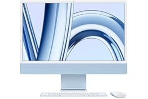 2023 Apple iMac with Apple M3 chip (24-inch, 8GB RAM, 256GB SSD Storage) (QWERTY English) Blue (Renewed Premium) - 1