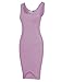 Tom's Ware Womens Elegant Sleeveless Dipped Hem Bodycon Midi Dress TWCWD106-PURPLE-US M