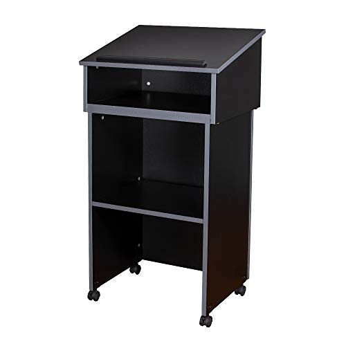 Combo Lectern, Portable Tabletop Lectern and AV Cart/Lectern Base with ...