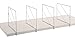 Organize It All Chrome Shelf Dividers Closet Storage Separator, 4-Piece Set, Satin Nickel Finish