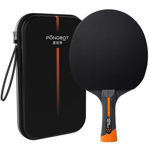 PONGBOT Five-Star Ping Pong Paddle, Professional Level Table Tennis Racket with Hard