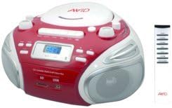 Avid Products BB-992 Portable Boombox, White &amp; Red