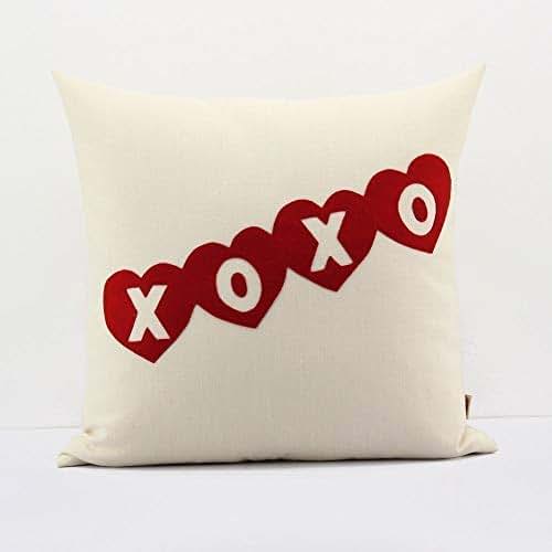 XO Pillow Cover, Hugs and Kisses Pillowcase, Romantic