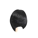 lightclub Gradient Mixed Color Shoulder Length Bob Wig Short Straight Wig Women Party Cosplay Hairpiece for Party Cosplay Club Bar Christmas Halloween Costume Black