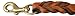 Soft Touch Collars Leather Braided Dog Leash, Tan with Teal Padded Handle, 6ft x 3/4
