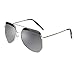 LianSan Designer Oversized Double Bridge Unisex Men Women Large Metal Driver Polarized Sunglasses 808 (silver frame black lenses)