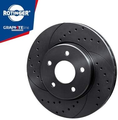 Brake Discs ROTINGER, (Front Axle), drilled and cutted (set of 2 pcs), anticorrosion coating RT 2037-GL/T5