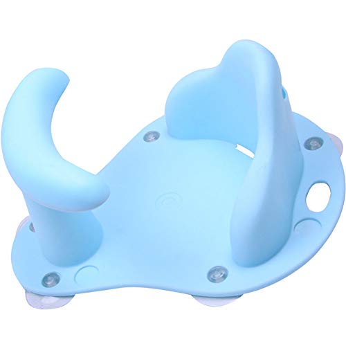 Baby Bathing seat Tub Seat with Backrest Support Security Anti Slip Chair Infant Shower Safety Seat Eating Seat for Kids Toddlers Newborn Light Blue