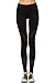 Mono B Women's Stretch Knit Athletic Leggings with a Sheer Mesh S Black