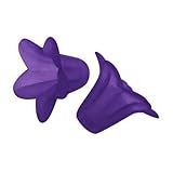 Packet of 30 x Indigo Lucite 12 x 16mm Flower Beads - (HA26310) - Charming Beads