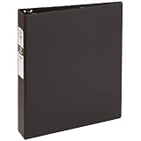 Avery 1.5" Economy 3 Ring Binder, Round Ring, Holds 8.5" x 11" Paper, 1 Black Binder (3401)