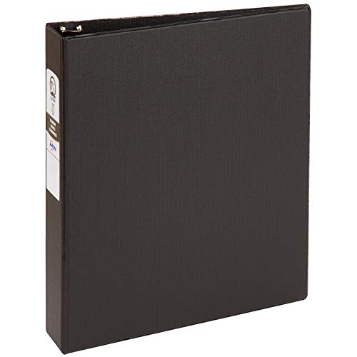 Avery 1.5" Economy 3 Ring Binder, Round Ring, Holds 8.5" x 11" Paper, 1 Black Binder (3401)