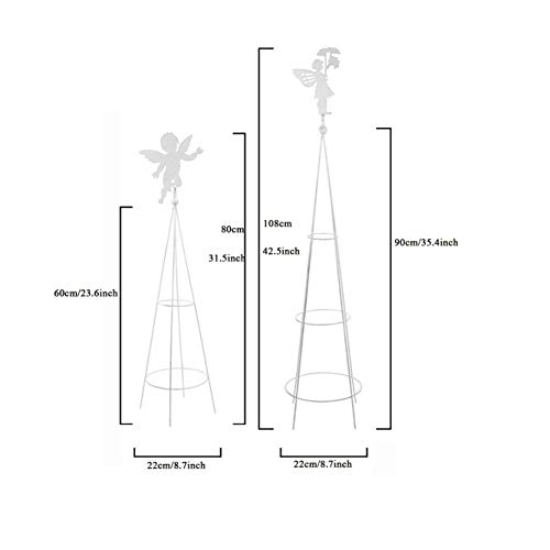 CJSWT Garten Gitter für Rankgerüst Kletterpflanzen Obelisken zum Klettern Gartenpflanzen Wetterbeständig Eisen und… – Bild 3