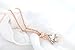 Fappac 18k Rose Gold Plated White Crystals Flower Pendant Necklace Enriched with Swarovski Crystals