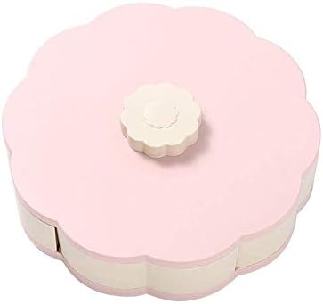 Jishipin Storage Trays Multifunctional Compartment Fruit Plate,Innovative Piecing Plastic Living Room Simple Snacks Candy Tray (Color : Pink)