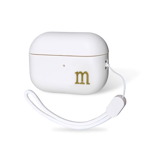 COLLECTIVE HOME - AirPods Pro 1st & 2nd Gen Case, Personalized Letter Design, Elegant & Secure with Lanyard, Premium TPU Material, Ideal for Stylish Protection and Gifts (m)