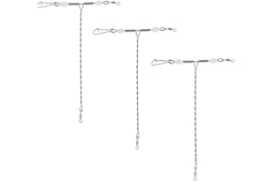 20PCS Wire Trace Leader Rig Stainless Steel 1 Arms Fishing Rigs Tackle Heavy Duty Fishing Lures Wire Leader Trace with Snap &