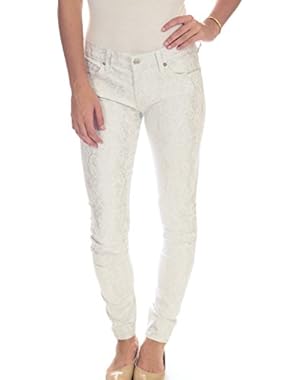 7 for all Mankind The Skinny Jeans in Silver Snake Jacquard
