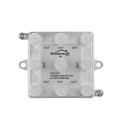 Construct Pro Vertical 8-Way 5-2300MHz Coax Splitter