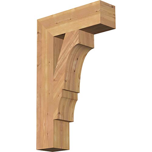 5 1/2"W x 20"D x 32"H Balboa Block Smooth Bracket, Western Red Cedar