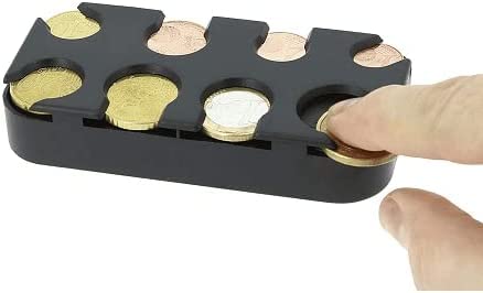 Euro Coin Holder 8 Dispensers 1 cent to 2 euro coin sorter euro storage box coin change organizer coin dispenser