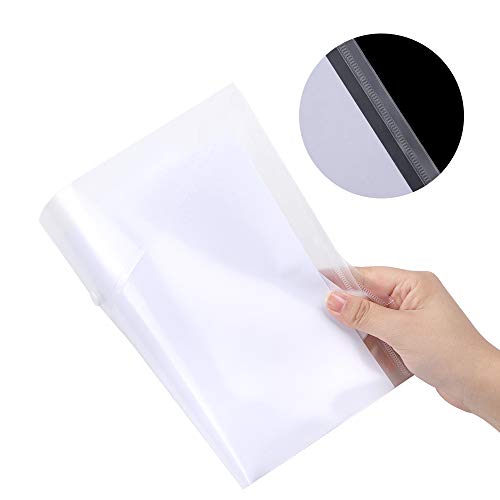 JPSOR 40pcs Plastic Envelopes,Clear Poly Envelope Waterproof File Folder with Snap Button, US Letter/A4 Size - Thumbnail 5