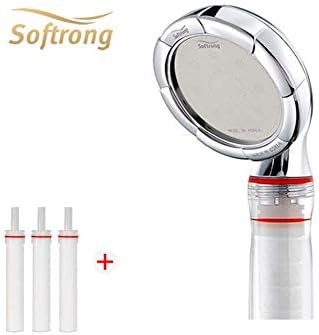 SOFTRONG Softrong 2018 New Monster Shower Head Micro Fiber Filter (Shf-70(Cr)) Soft Thin Stream Remove Fine Sediment Rust, Big Size Silver