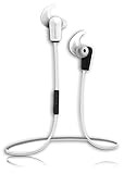 RevJams Active® Sport Wireless Bluetooth Earbuds with Noise Isolation and in line microphone - White