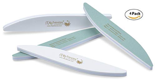 Magic 2 Way Nail Buffer for Shiny Natural Nails by ITAY, Compact Nail Polisher – File & Shine (4 Count)