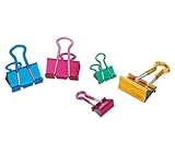 OfficeMax Grip Binder Clips, Assorted Colors, Medium, 12 ct.