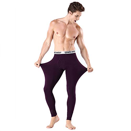 XGDong Thermal Underwear for Men Fleece Lined Thermals Men\'s Base Layer Long John Set