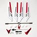 SYMA Wheel Gear Set Wings Tail Props Balance Bar Full Replacement Parts Set for Syma S107 RC Helicopter(Set of 19,Red)