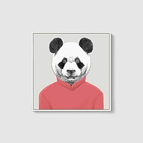 Framed Canvas Wall Art for Living Room, Bedroom Animal in Home Dress Canvas Prints for Home Decoration Ready to Hanging - 16x16 inches