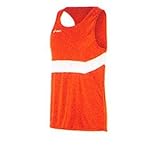 ASICS Mens Break Through Singlet, Orange/White, Large