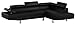 Poundex Sectional Sofa, Black