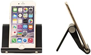 Phone Stand, Tablet Stand, Universal Foldable Multi-angle Desktop Holder for Smartphone, Tablet and E-reader, iPhone 7 Plus/6s Plus - Black