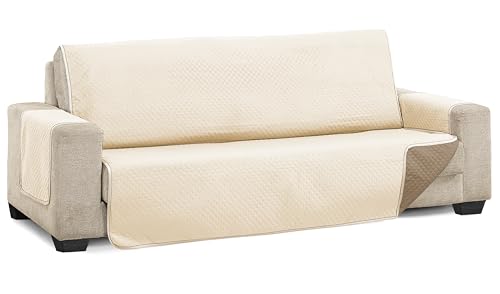 Martina Home Diamond Copridivano imbottito 4 Posti XL - Beige/Pelle