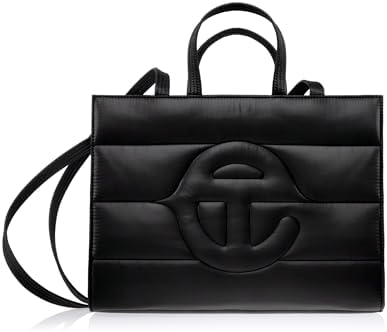 Amazon.com: TELFAR Large Shopping Bag - Black Patent : Clothing