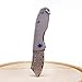 Samior DTK16 Mini Small Folding Pocket Little Bowie Knife 1.6 Inch Damascus Razor Sharp Nick Nail Cleaver Blade, Flat TC4 Titanium Frame Lock Handle, Small Compact EDC Keychain Gentlemen's Knives, 1oz