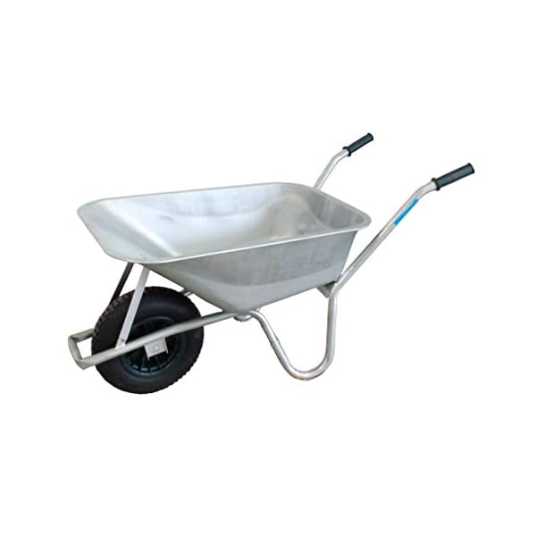 TrutzHolm® Schubkarre 250 kg 100 Liter Stahllwanne 4 Lagen Luftbereifung auf Stahlfelge