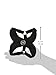 Gooby - X Harness, Small Dog Choke Free Step-in Harness with Synthetic Lambskin Soft Strap, Black, Small