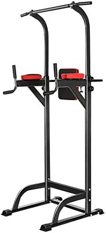 GU YONG TAO Power Tower, U-Shaped Frame Base, Non-Slip Feet, Safe and Stable, High-Density Foam Grip, Adjustable Height and Backrest, Heavy Duty Pull Up Dip Station