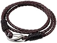 WeidanJewelry Braided Leather Bracelets for Men Rope Bracelets, 8-8.5 Inch2189 (Brown)