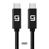 GodSpin USB-C to USB-C Cable (20Gbps) SuperSpeed [Certified] USB Type-C to USB Type-C, 100W Power (USB 3.1 & 3.2 Compatible) Nylon Braided, Dual 4k or Single 5k @60hz Display (6.6ft/20Gbps)