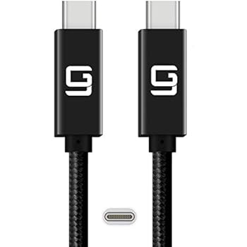 GodSpin USB-C to USB-C Cable (20Gbps) SuperSpeed [Certified] USB Type-C to USB Type-C, 100W Power (USB 3.1 & 3.2 Compatible) Nylon Braided, Dual 4k or Single 5k @60hz Display (6.6ft/20Gbps)