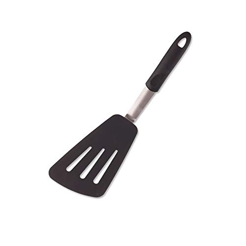 4-piece Silicone Rubber Spatula Non-stick Heat Resistant Slotted Turner Household Stainless Steel Elastic Griddle Steak Spatula Innovative Kitchenware Set Egg Turners Pancake Flippers Utensil Set